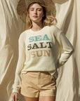 Gilli Round Neck Long Sleeve Sea Salt Sun Sweater