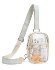 Easy Travels Clear Stadium Sling Crossbody Bag