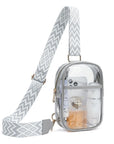 Easy Travels Clear Stadium Sling Crossbody Bag