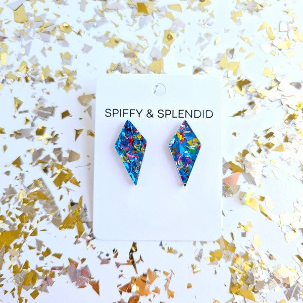 Crystal Studs - Blue Sparkle