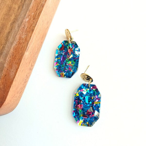 Lexi - Blue Sparkle Earrings