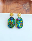 Lexi - Green Sparkle Earrings