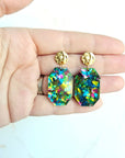 Lexi - Green Sparkle Earrings