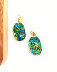 Lexi - Green Sparkle Earrings