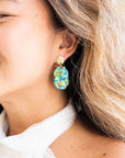 Lexi - Green Sparkle Earrings