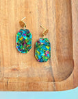 Lexi - Green Sparkle Earrings