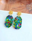 Lexi - Green Sparkle Earrings