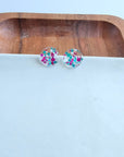 Sophie Studs - Blue Violet Confetti Earrings