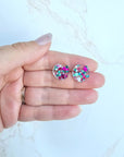 Sophie Studs - Blue Violet Confetti Earrings