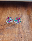 Sophie Studs - Blue Violet Confetti Earrings