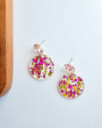 Addy - Pink Confetti Earrings