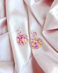 Addy - Pink Confetti Earrings