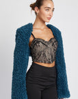 Faux Fur Bolero Jacket