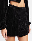 Emory Park Velvet Mini Wrap Skirt