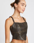 Vintage Leather Tank Top by Emory Park