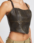 Vintage Leather Tank Top by Emory Park