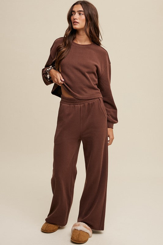 Listicle Knit Sweat Top and Pants Athleisure Lounge Sets