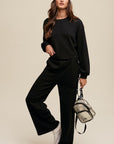 Listicle Knit Sweat Top and Pants Athleisure Lounge Sets