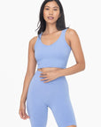 Mono B Ribbed Seamless Cropped Tank Top