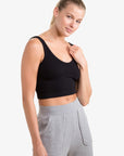 Mono B Ribbed Seamless Cropped Tank Top