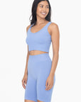 Mono B Ribbed Seamless Cropped Tank Top