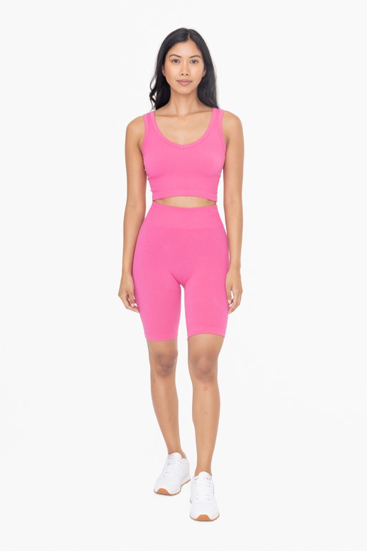 Fabina Ribbed Seamless Cropped Tank Top