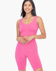 Mono B Ribbed Seamless Cropped Tank Top