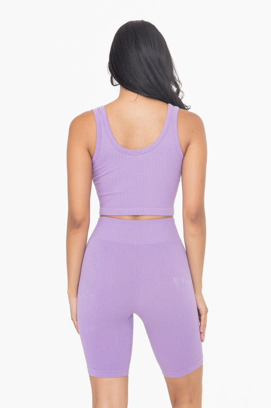 Fabina Ribbed Seamless Cropped Tank Top