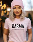 Plus Size Karma is my Boyfriend Graphic Crew Neck Tee