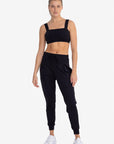 Mono B Solid Pleated Front Joggers