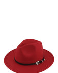 Basic Buckle Fedora Hat