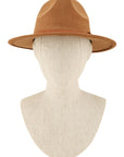 Three Ring Decorated Suede Feel Fedora Hat