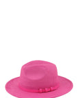 Three Ring Decorated Suede Feel Fedora Hat