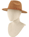 Three Ring Decorated Suede Feel Fedora Hat