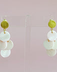 Shell Disc Chandelier Earring