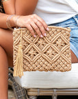 Macrame Tassel Clutch