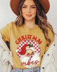 Christmas Vibes Santa Graphic Tee