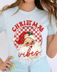 Christmas Vibes Santa Graphic Tee