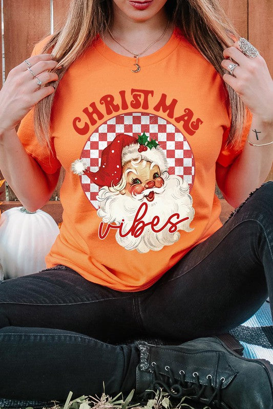 Christmas Vibes Santa Graphic Tee