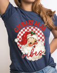 Christmas Vibes Santa Graphic Tee