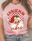 Christmas Vibes Santa Graphic Tee