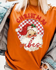 Christmas Vibes Santa Graphic Tee
