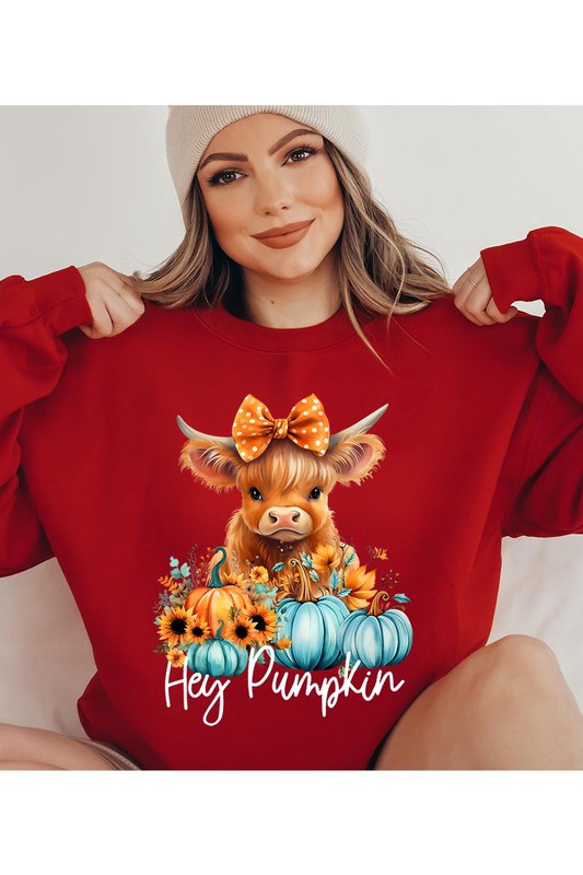 PLUS Hey Pumpkin Highland Cow Sweatshirt