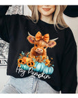 PLUS Hey Pumpkin Highland Cow Sweatshirt