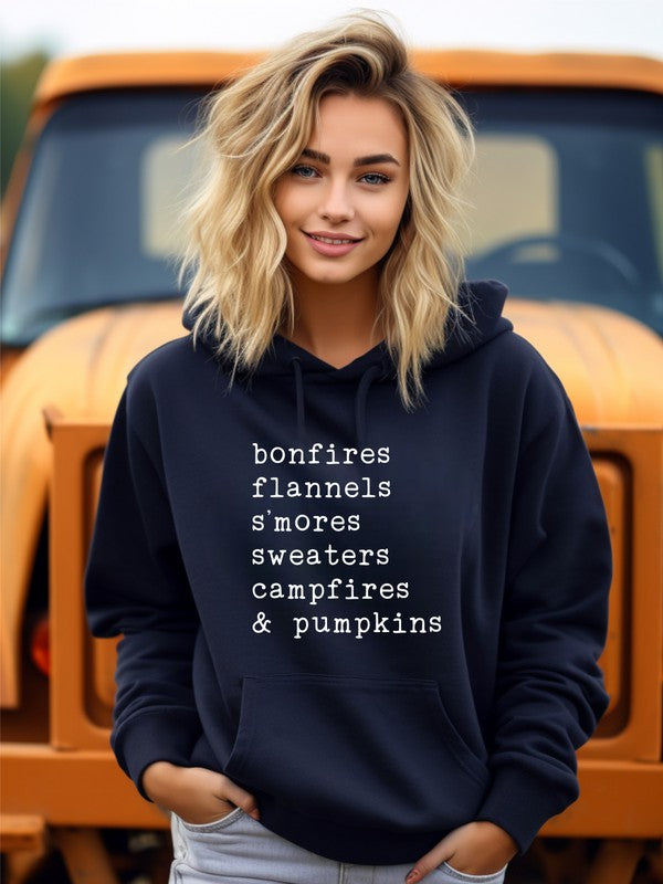 Bonfires Flannels S&#39;mores Graphic Sweatshirt
