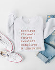 Bonfires Flannels S'mores Bella Crew Sweatshirt