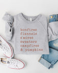 Bonfires Flannels S'mores Bella Crew Sweatshirt