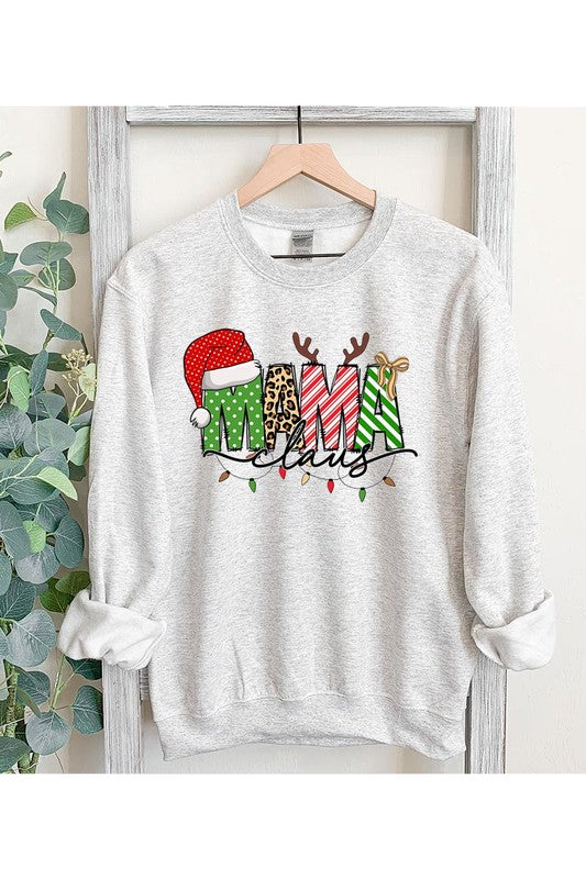 Mama Claus Fleece Graphic Sweatshirt