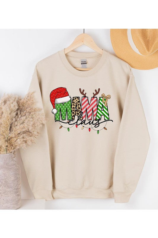 Mama Claus Fleece Graphic Sweatshirt