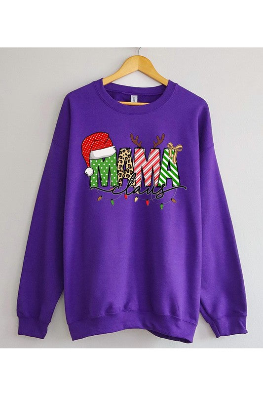 Mama Claus Fleece Graphic Sweatshirt